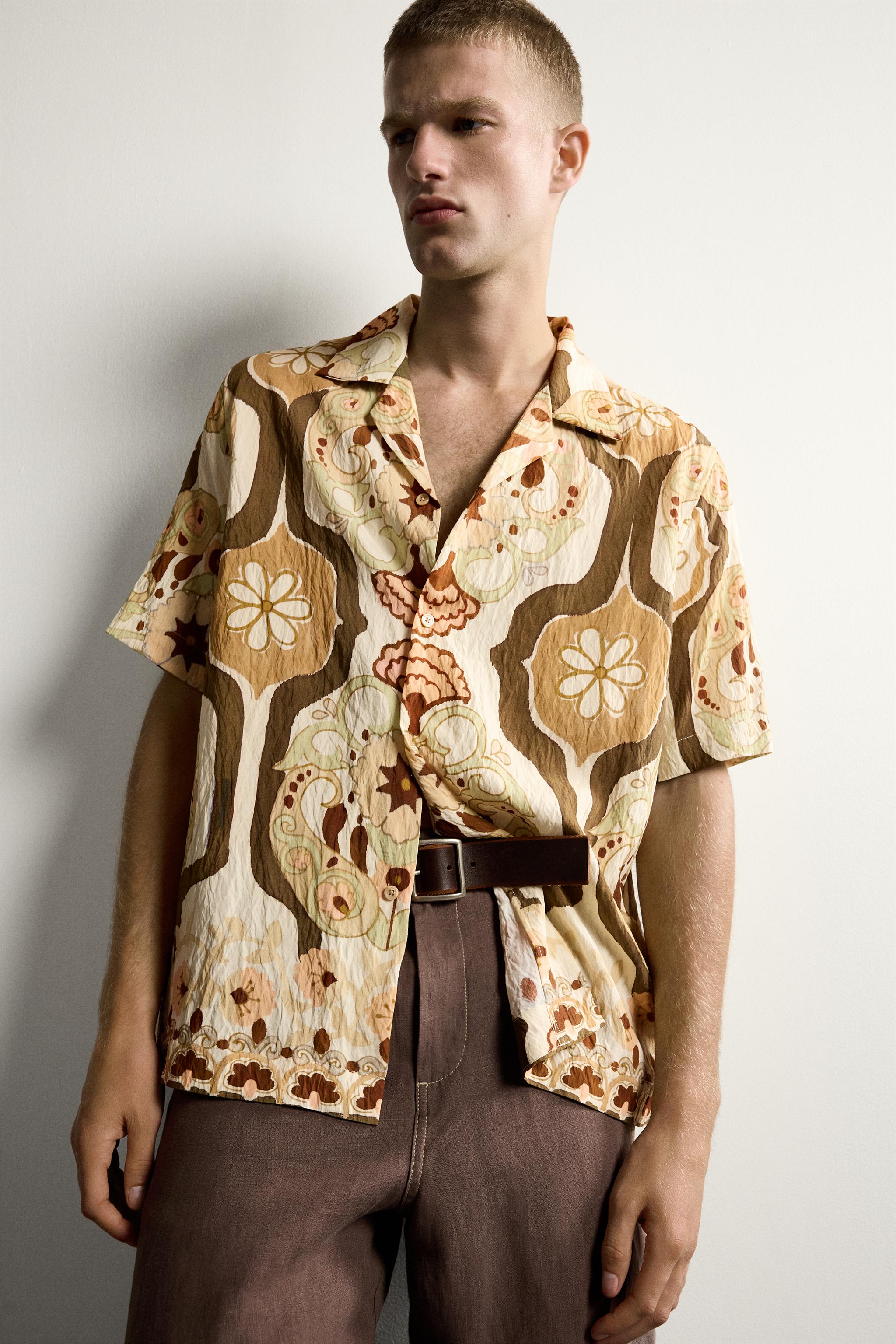 CHEMISE FLUIDE À IMPRIMÉ ABSTRAIT